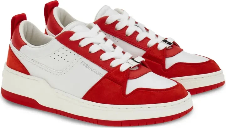 Panelled Leather Sneakers - Image 2