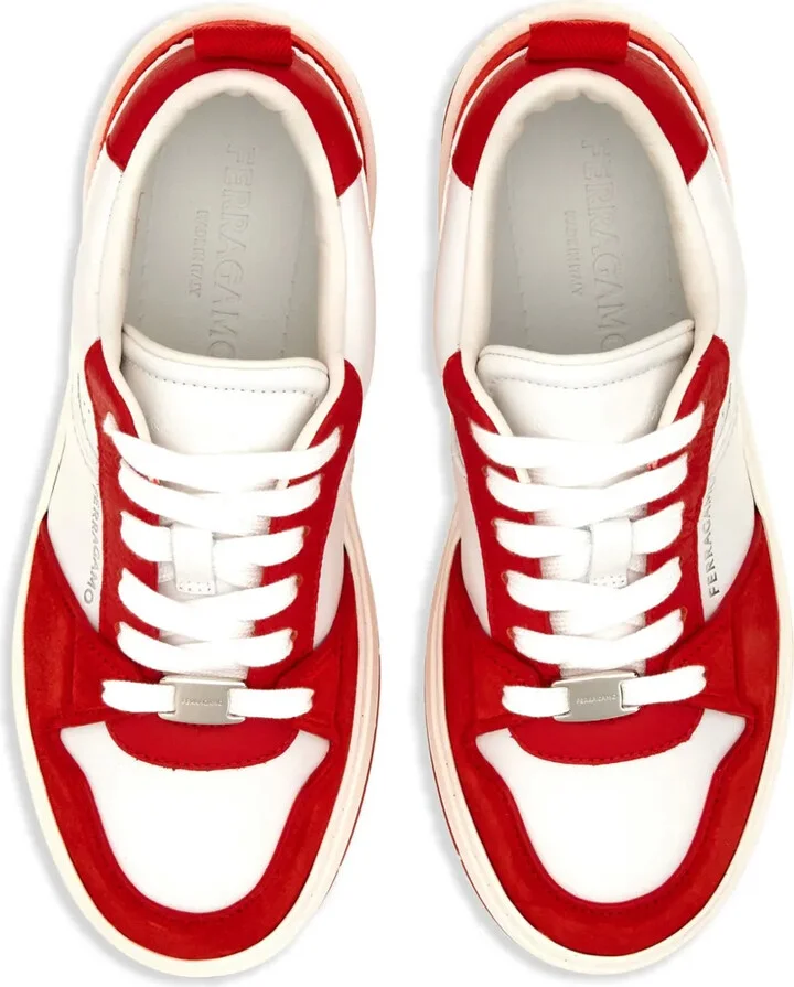 Panelled Leather Sneakers - Image 4