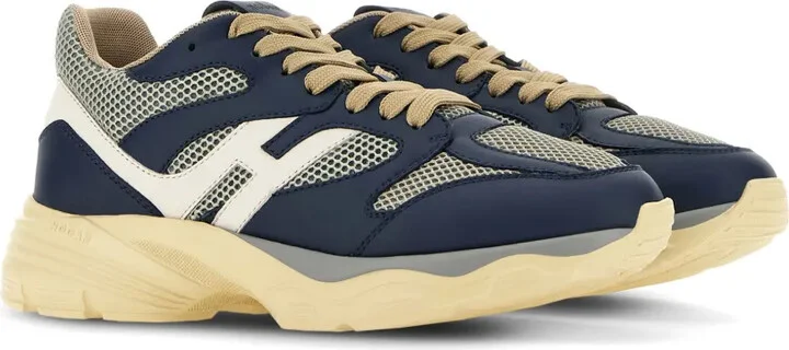 Panelled Leather Sneakers - Image 2