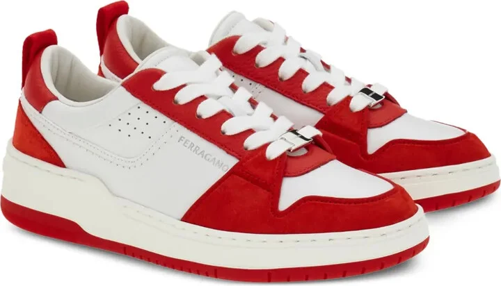 Panelled Leather Sneakers - Image 2