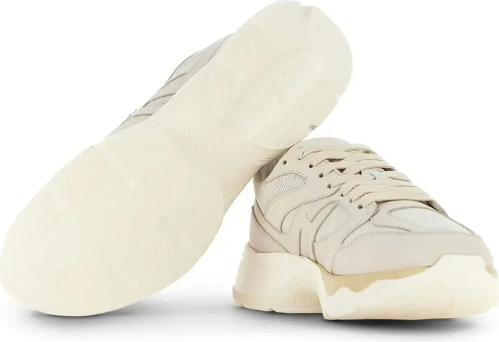 Panelled Leather Sneakers - Image 4