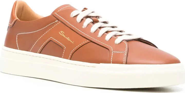 Panelled Leather Sneakers - Image 2