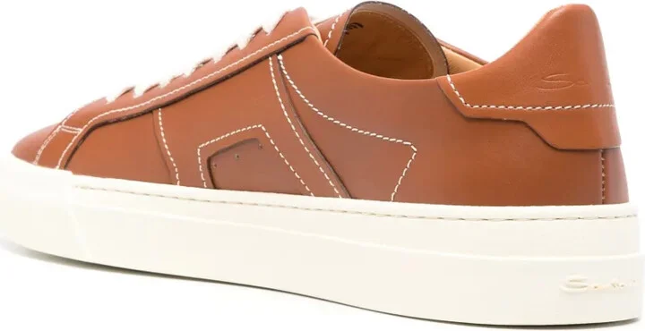 Panelled Leather Sneakers - Image 3