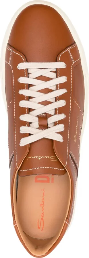 Panelled Leather Sneakers - Image 4