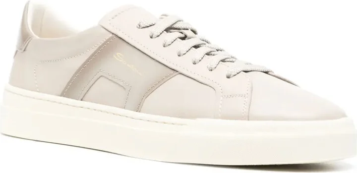 Panelled Leather Sneakers - Image 2