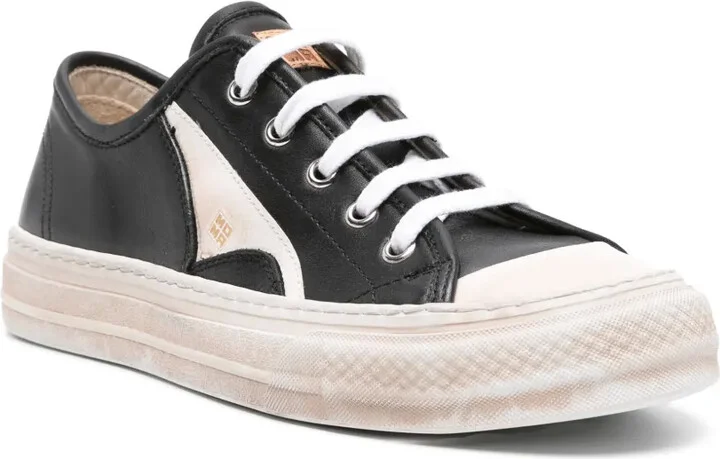 Panelled Leather Sneakers - Image 2
