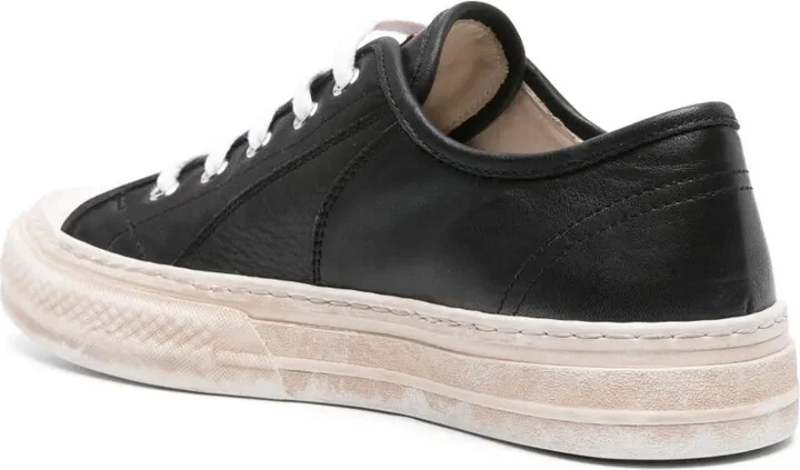 Panelled Leather Sneakers - Image 3
