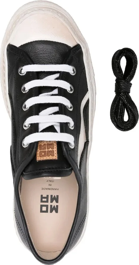 Panelled Leather Sneakers - Image 4