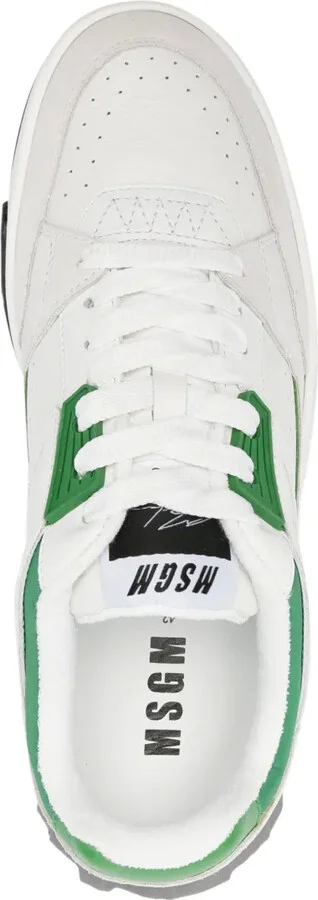 Panelled Leather Sneakers - Image 4