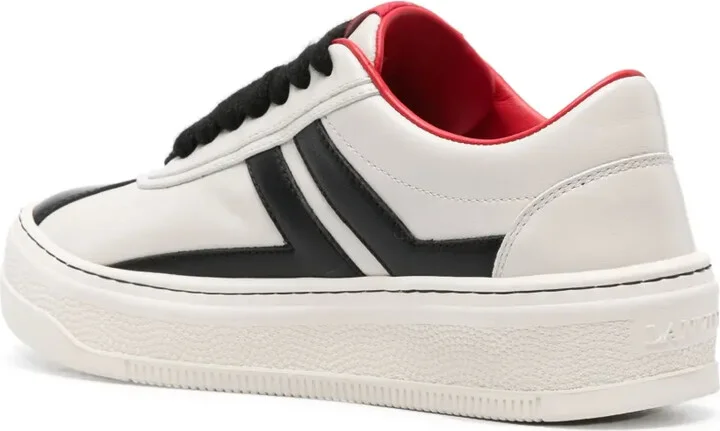 Panelled Leather Sneakers - Image 3