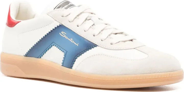 Panelled Leather Sneakers - Image 2