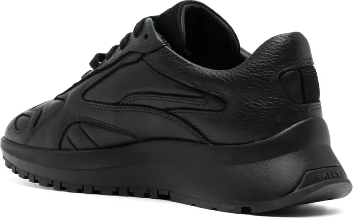 Panelled Leather Sneakers - Image 3