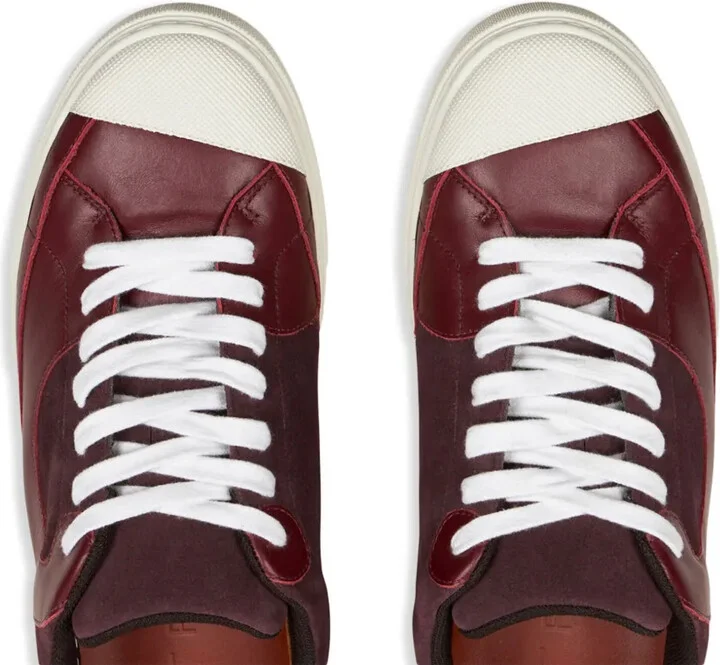 Panelled Leather Sneakers - Image 4
