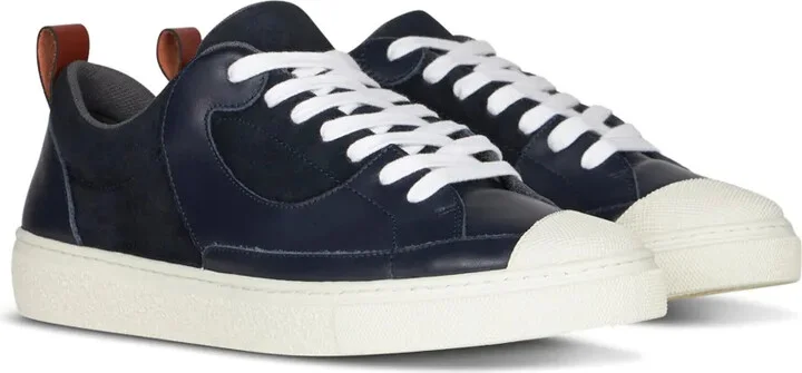 Panelled Leather Sneakers - Image 2