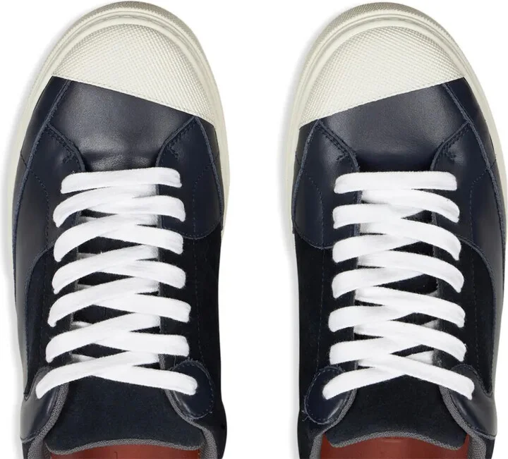 Panelled Leather Sneakers - Image 4