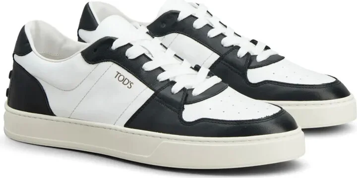 Panelled Leather Sneakers - Image 2