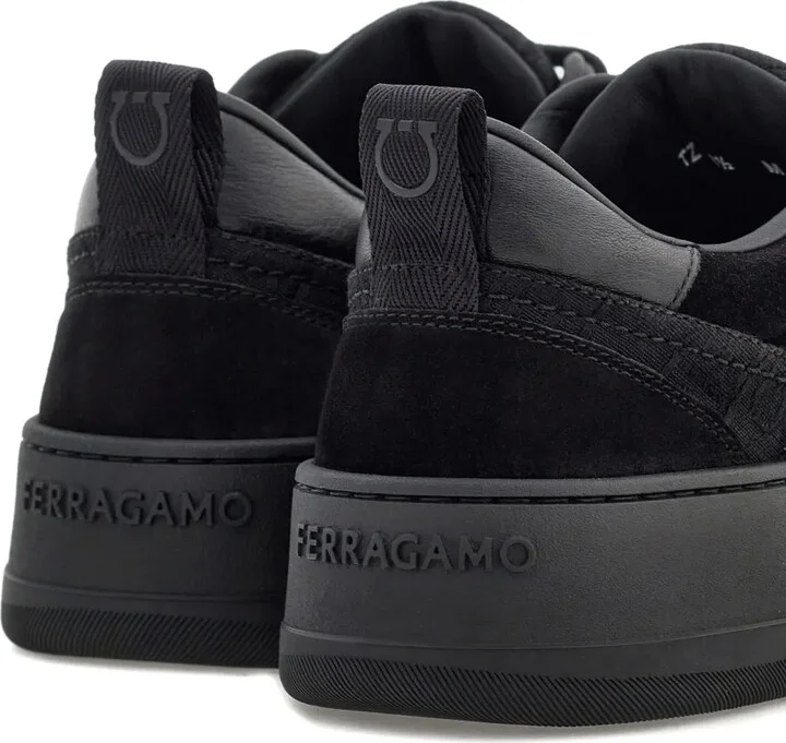 Panelled Leather Sneakers - Image 3