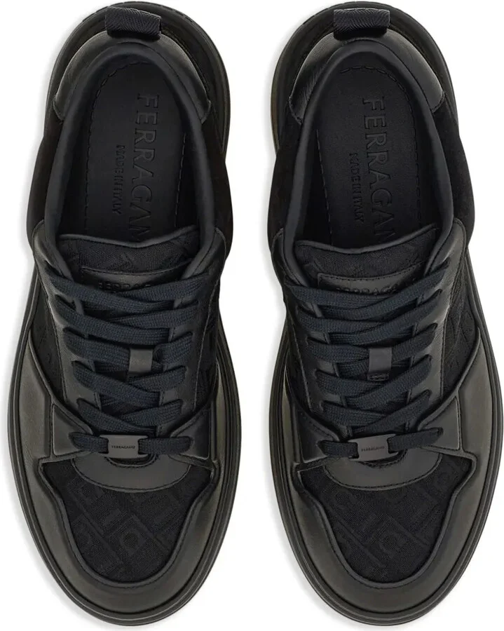 Panelled Leather Sneakers - Image 4