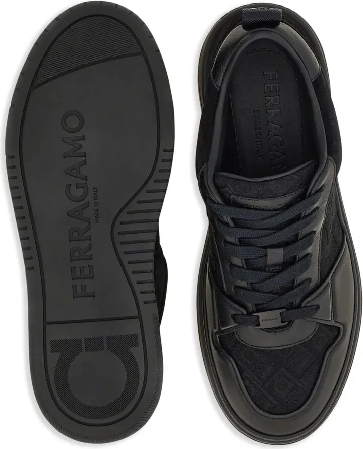 Panelled Leather Sneakers - Image 5