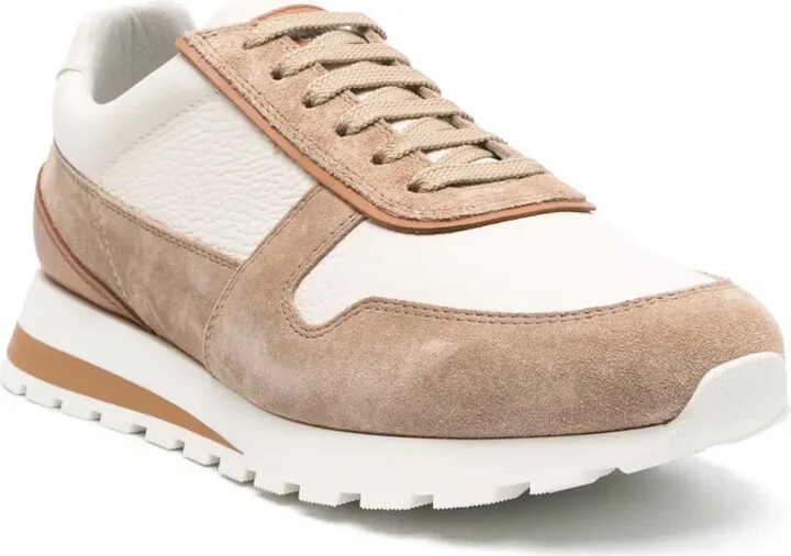 Panelled Leather Sneakers - Image 2