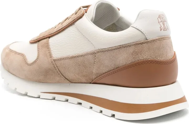 Panelled Leather Sneakers - Image 3
