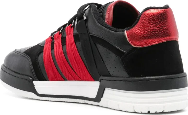 Panelled Leather Sneakers - Image 3