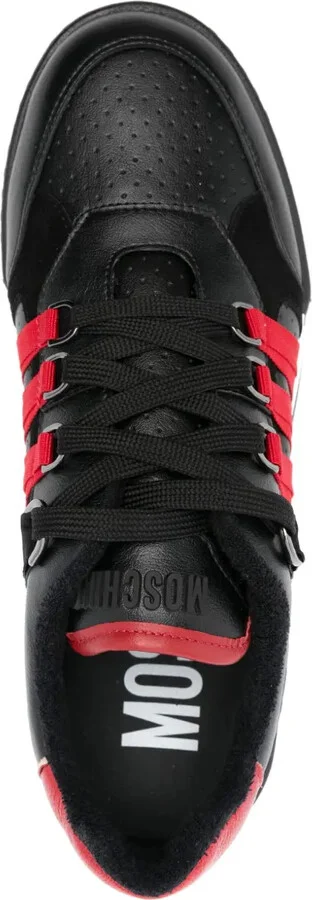 Panelled Leather Sneakers - Image 4