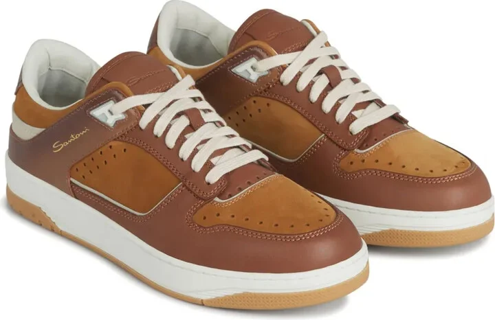 Panelled Leather Sneakers - Image 2