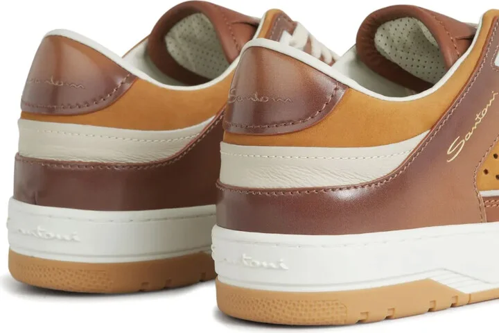 Panelled Leather Sneakers - Image 4