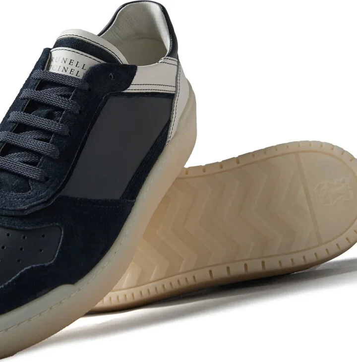 Panelled Leather Sneakers - Image 4