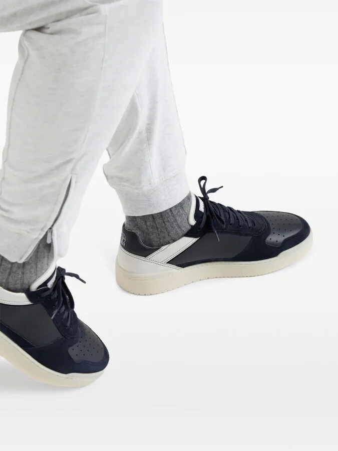 Panelled Leather Sneakers - Image 5