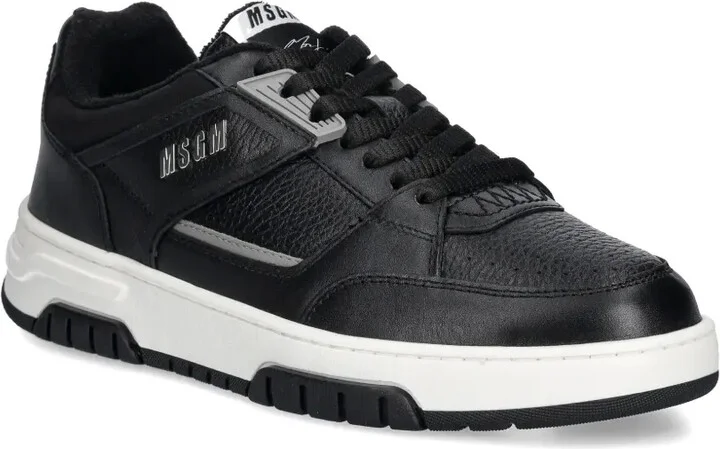 Panelled Leather Sneakers - Image 2