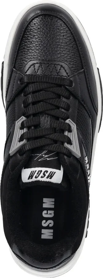 Panelled Leather Sneakers - Image 4