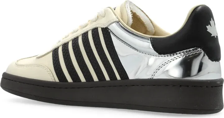 Panelled Leather Sneakers - Image 3