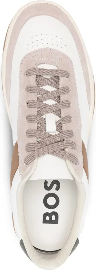 Panelled Leather Sneakers - Image 4