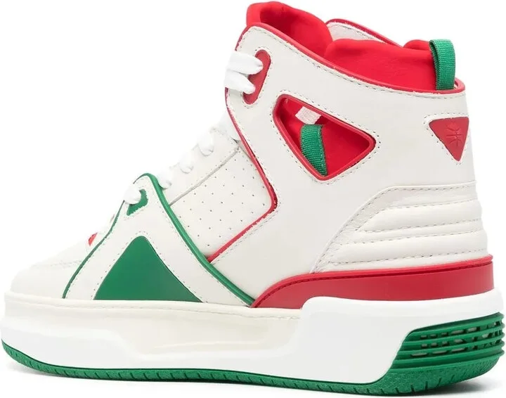 Panelled Leather Sneakers - Image 3