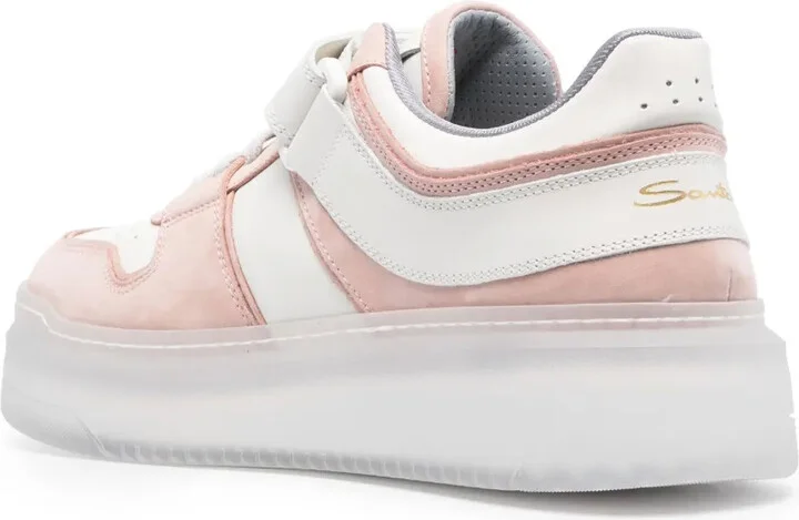 Panelled Leather Sneakers - Image 3