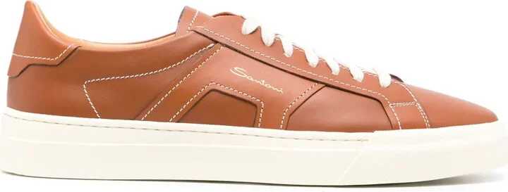 Panelled Leather Sneakers