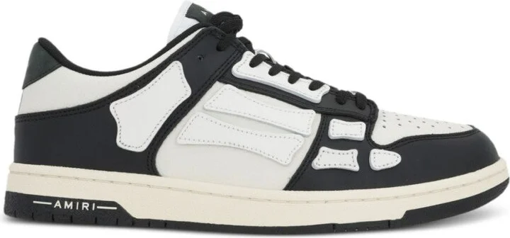 Panelled Leather Sneakers With Logo Accents