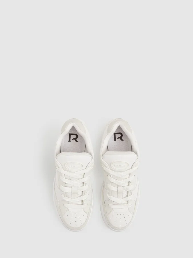 Panelled Leather Trainers - Image 4
