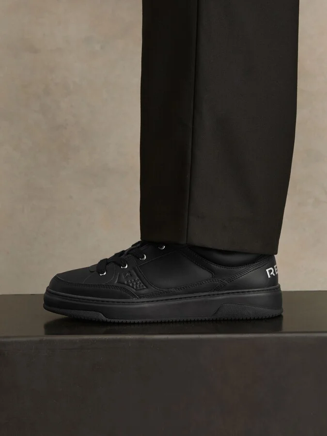 Panelled Leather Trainers - Image 3
