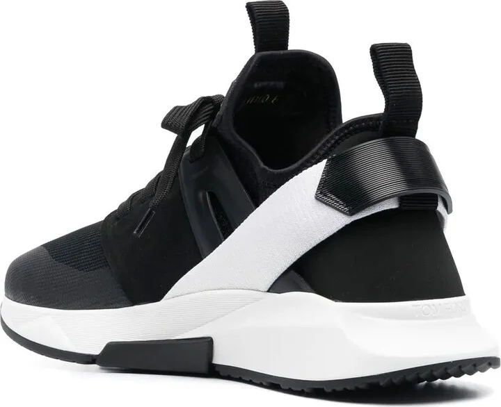 Panelled Logo-Patch Sneakers - Image 3