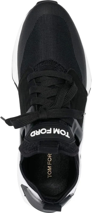 Panelled Logo-Patch Sneakers - Image 4