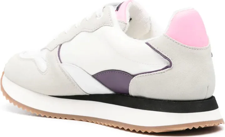 Panelled Logo-Patch Sneakers - Image 3
