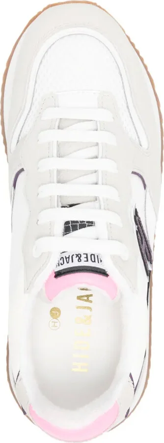 Panelled Logo-Patch Sneakers - Image 4
