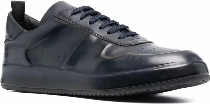 Panelled Low-Top Leather Sneakers - Image 2