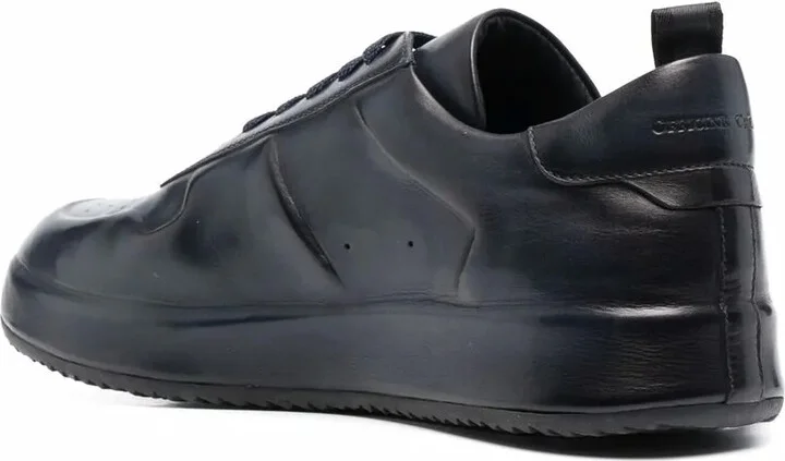 Panelled Low-Top Leather Sneakers - Image 3