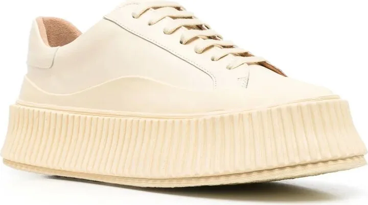 Panelled Low-Top Leather Sneakers - Image 2