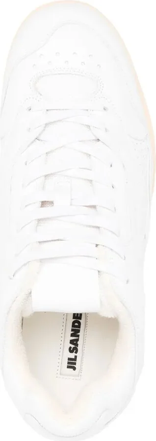 Panelled Low-Top Leather Sneakers - Image 4