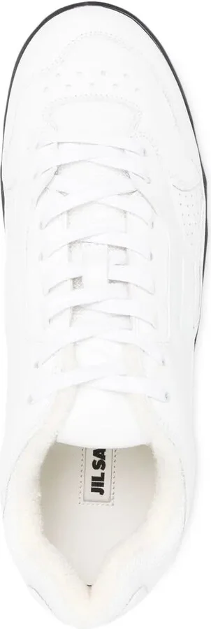 Panelled Low-Top Leather Sneakers - Image 4